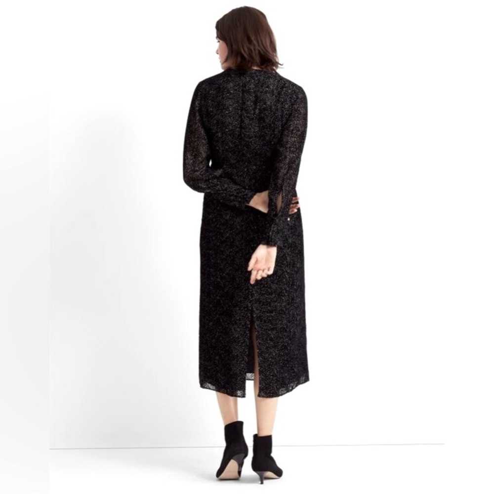 Club Monaco Velvet / Silk Midi Dress Size 0 - Picture 3 of 6